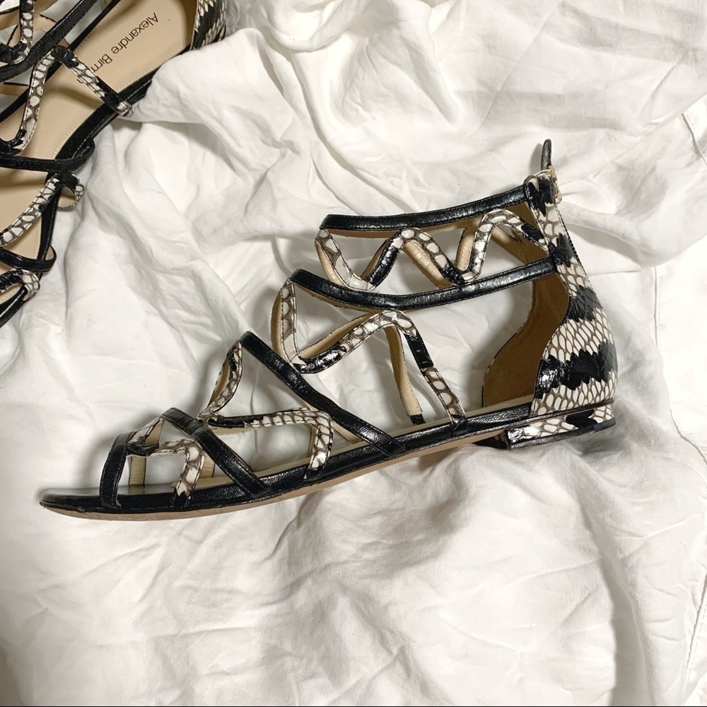 Alexandre Birman Melody Python Caged Sandals - image 1